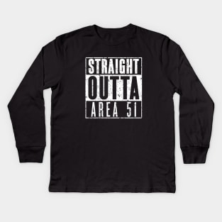 Straight Outta Area 51 - Gritty Kids Long Sleeve T-Shirt